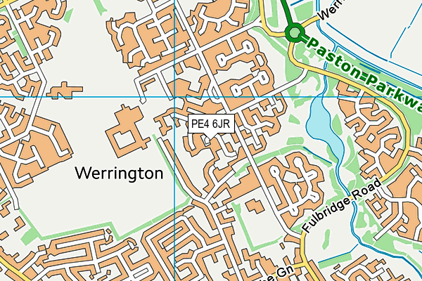 PE4 6JR map - OS VectorMap District (Ordnance Survey)