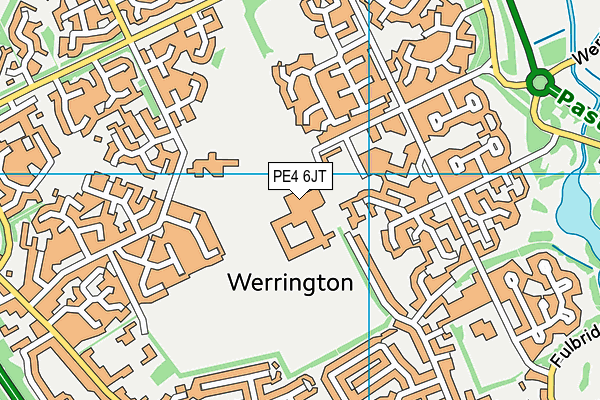 PE4 6JT map - OS VectorMap District (Ordnance Survey)