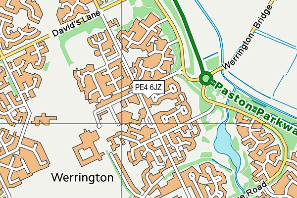 PE4 6JZ map - OS VectorMap District (Ordnance Survey)