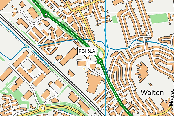 PE4 6LA map - OS VectorMap District (Ordnance Survey)