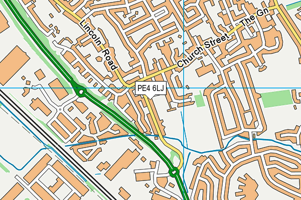 PE4 6LJ map - OS VectorMap District (Ordnance Survey)