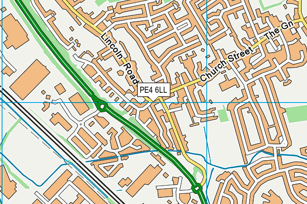 PE4 6LL map - OS VectorMap District (Ordnance Survey)