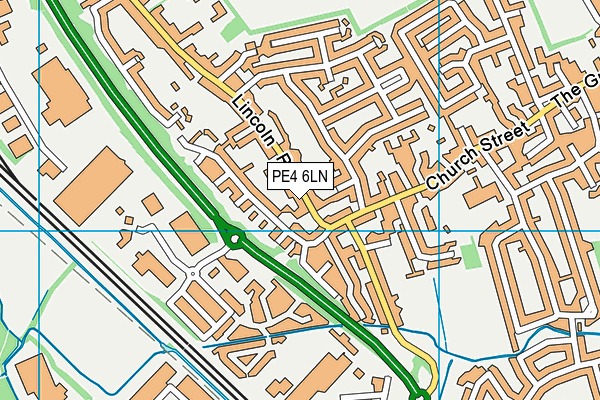 PE4 6LN map - OS VectorMap District (Ordnance Survey)