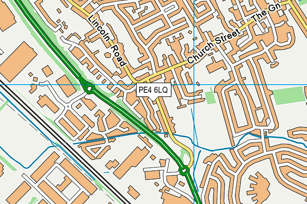 PE4 6LQ map - OS VectorMap District (Ordnance Survey)