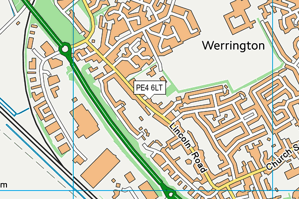 PE4 6LT map - OS VectorMap District (Ordnance Survey)
