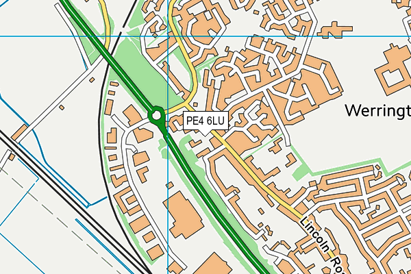 PE4 6LU map - OS VectorMap District (Ordnance Survey)
