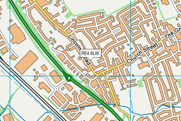 PE4 6LW map - OS VectorMap District (Ordnance Survey)