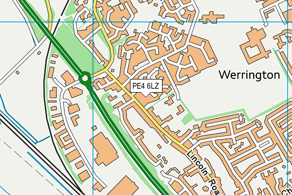 PE4 6LZ map - OS VectorMap District (Ordnance Survey)