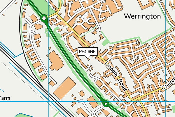 PE4 6NE map - OS VectorMap District (Ordnance Survey)