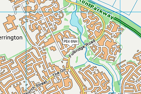 PE4 6NH map - OS VectorMap District (Ordnance Survey)