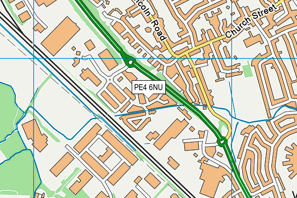 PE4 6NU map - OS VectorMap District (Ordnance Survey)