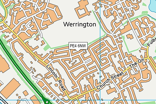 PE4 6NW map - OS VectorMap District (Ordnance Survey)