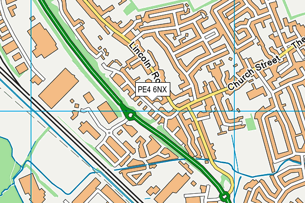 PE4 6NX map - OS VectorMap District (Ordnance Survey)