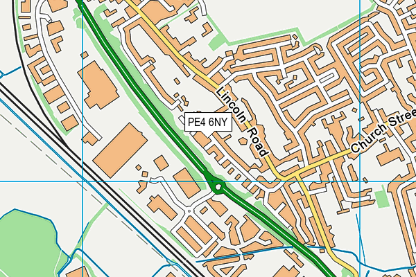 PE4 6NY map - OS VectorMap District (Ordnance Survey)