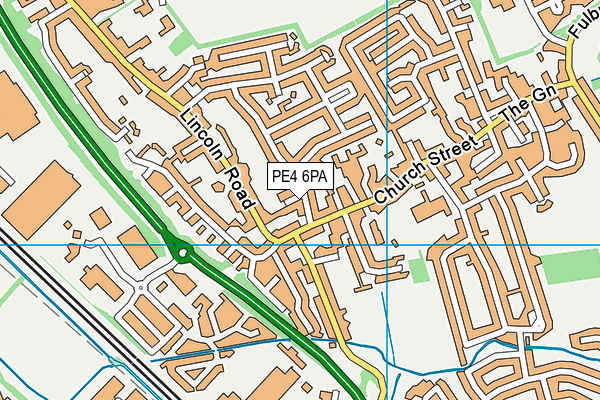 PE4 6PA map - OS VectorMap District (Ordnance Survey)