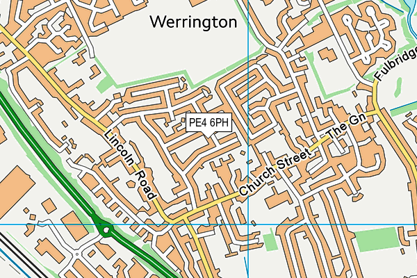 PE4 6PH map - OS VectorMap District (Ordnance Survey)