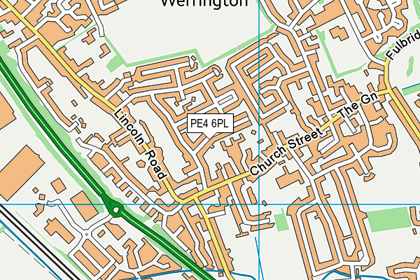 PE4 6PL map - OS VectorMap District (Ordnance Survey)
