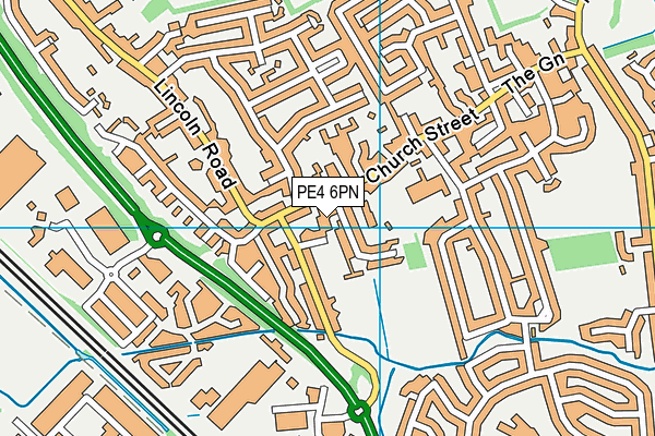PE4 6PN map - OS VectorMap District (Ordnance Survey)