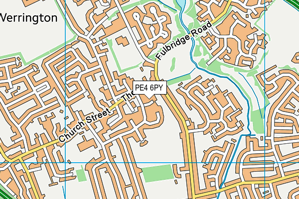 PE4 6PY map - OS VectorMap District (Ordnance Survey)
