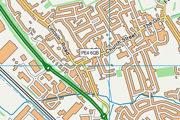 PE4 6QB map - OS VectorMap District (Ordnance Survey)