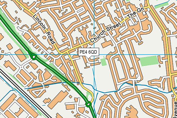 PE4 6QD map - OS VectorMap District (Ordnance Survey)