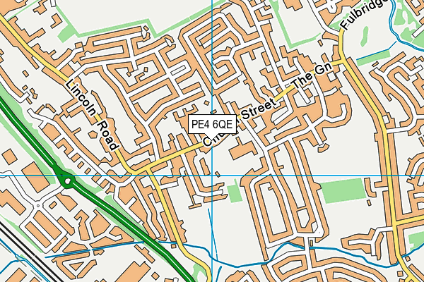 PE4 6QE map - OS VectorMap District (Ordnance Survey)