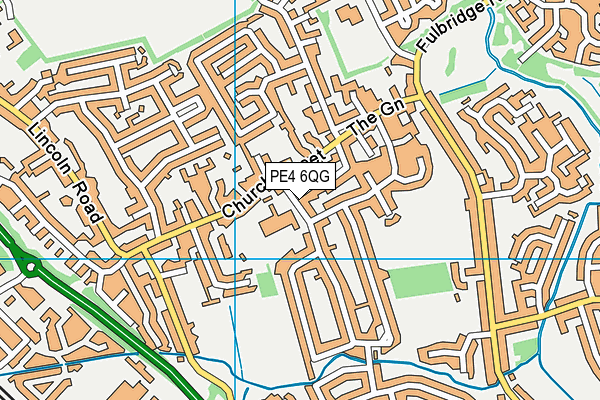 Werrington Primary School map (PE4 6QG) - OS VectorMap District (Ordnance Survey)