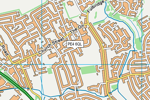 PE4 6QL map - OS VectorMap District (Ordnance Survey)