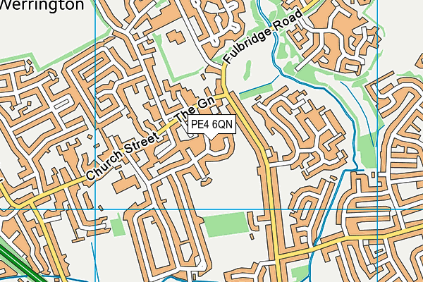 PE4 6QN map - OS VectorMap District (Ordnance Survey)