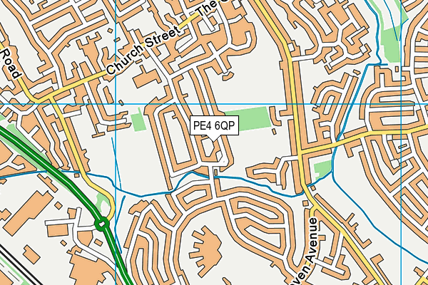 Paston Ridings School Football Pitch map (PE4 6QP) - OS VectorMap District (Ordnance Survey)
