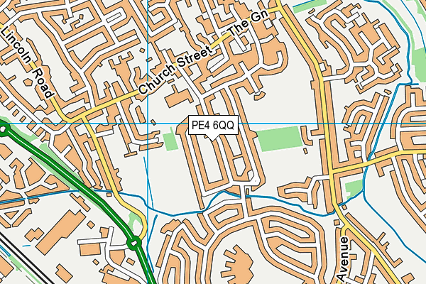 PE4 6QQ map - OS VectorMap District (Ordnance Survey)
