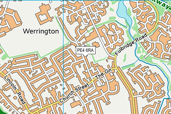 PE4 6RA map - OS VectorMap District (Ordnance Survey)