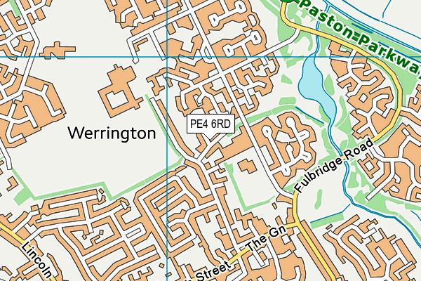PE4 6RD map - OS VectorMap District (Ordnance Survey)