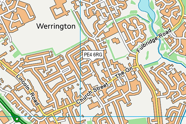 PE4 6RG map - OS VectorMap District (Ordnance Survey)