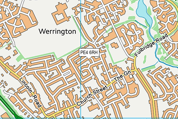 PE4 6RH map - OS VectorMap District (Ordnance Survey)