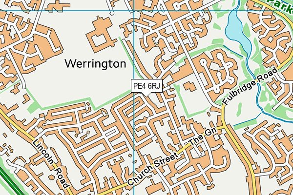 PE4 6RJ map - OS VectorMap District (Ordnance Survey)