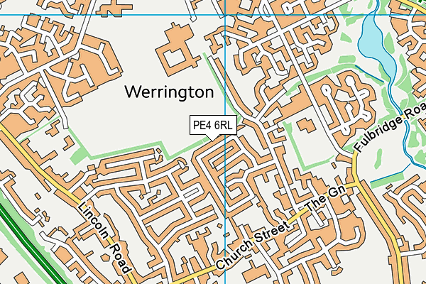 PE4 6RL map - OS VectorMap District (Ordnance Survey)
