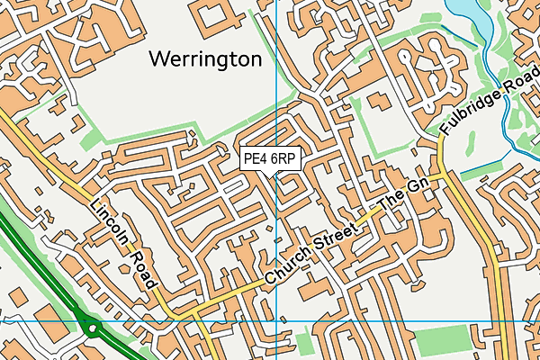 PE4 6RP map - OS VectorMap District (Ordnance Survey)