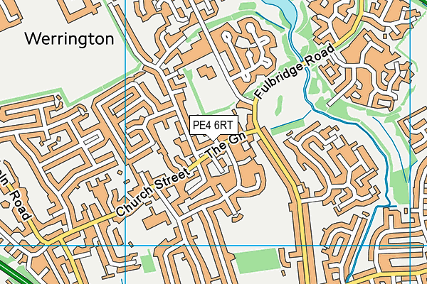 PE4 6RT map - OS VectorMap District (Ordnance Survey)