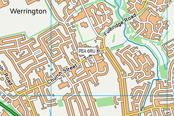 PE4 6RU map - OS VectorMap District (Ordnance Survey)