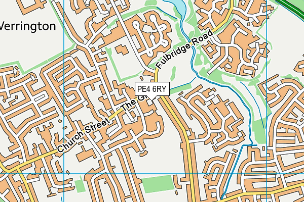 PE4 6RY map - OS VectorMap District (Ordnance Survey)
