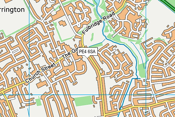PE4 6SA map - OS VectorMap District (Ordnance Survey)