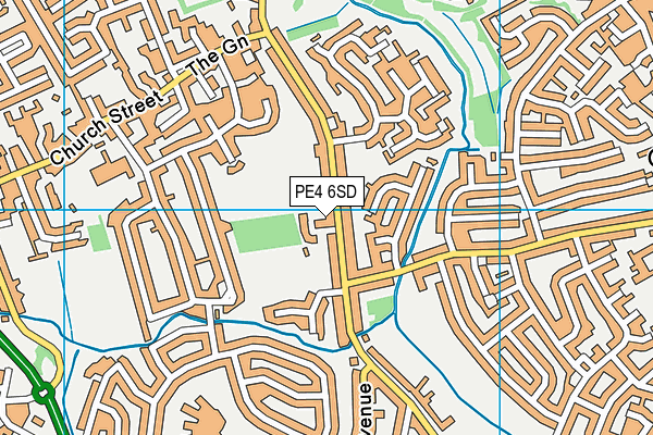 PE4 6SD map - OS VectorMap District (Ordnance Survey)