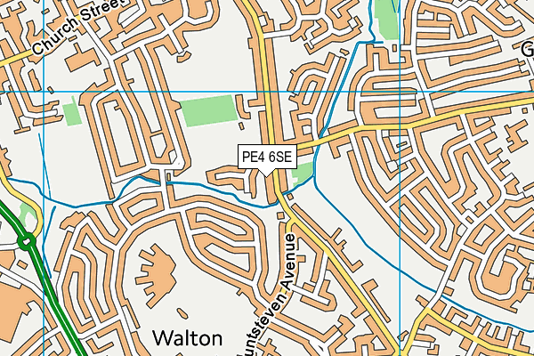 PE4 6SE map - OS VectorMap District (Ordnance Survey)