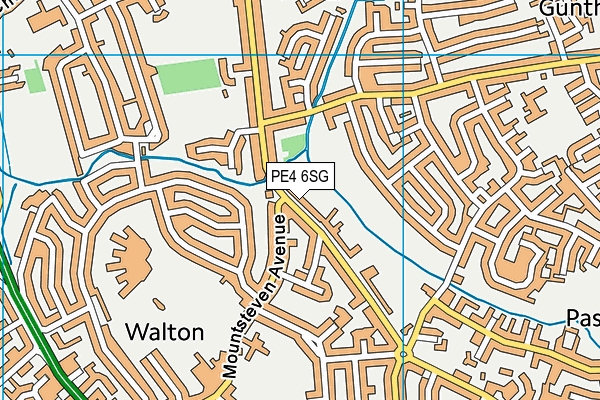 PE4 6SG map - OS VectorMap District (Ordnance Survey)
