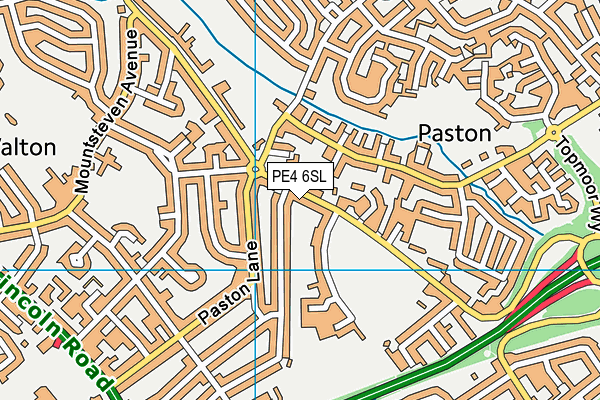 PE4 6SL map - OS VectorMap District (Ordnance Survey)