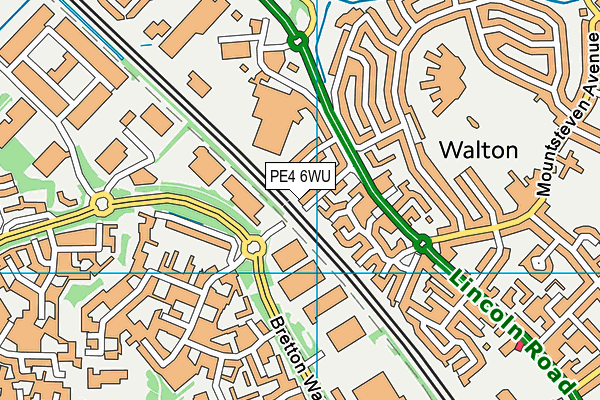 PE4 6WU map - OS VectorMap District (Ordnance Survey)