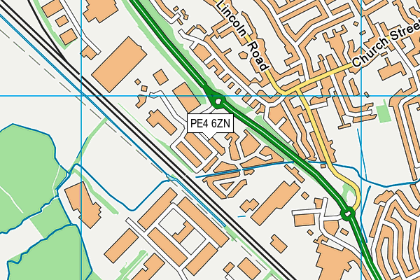 PE4 6ZN map - OS VectorMap District (Ordnance Survey)