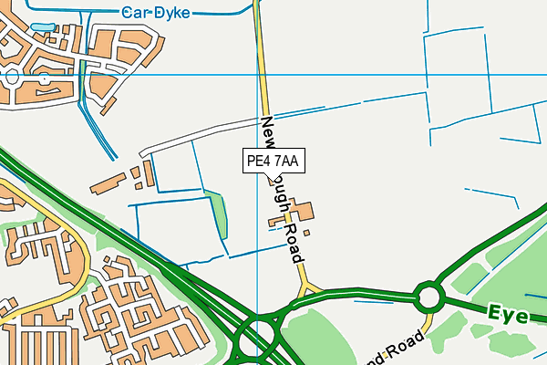 PE4 7AA map - OS VectorMap District (Ordnance Survey)