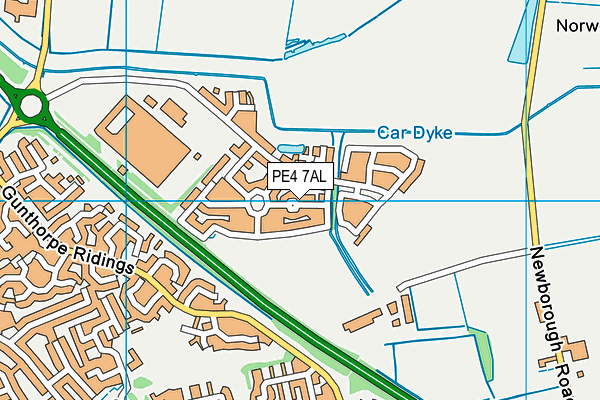 PE4 7AL map - OS VectorMap District (Ordnance Survey)